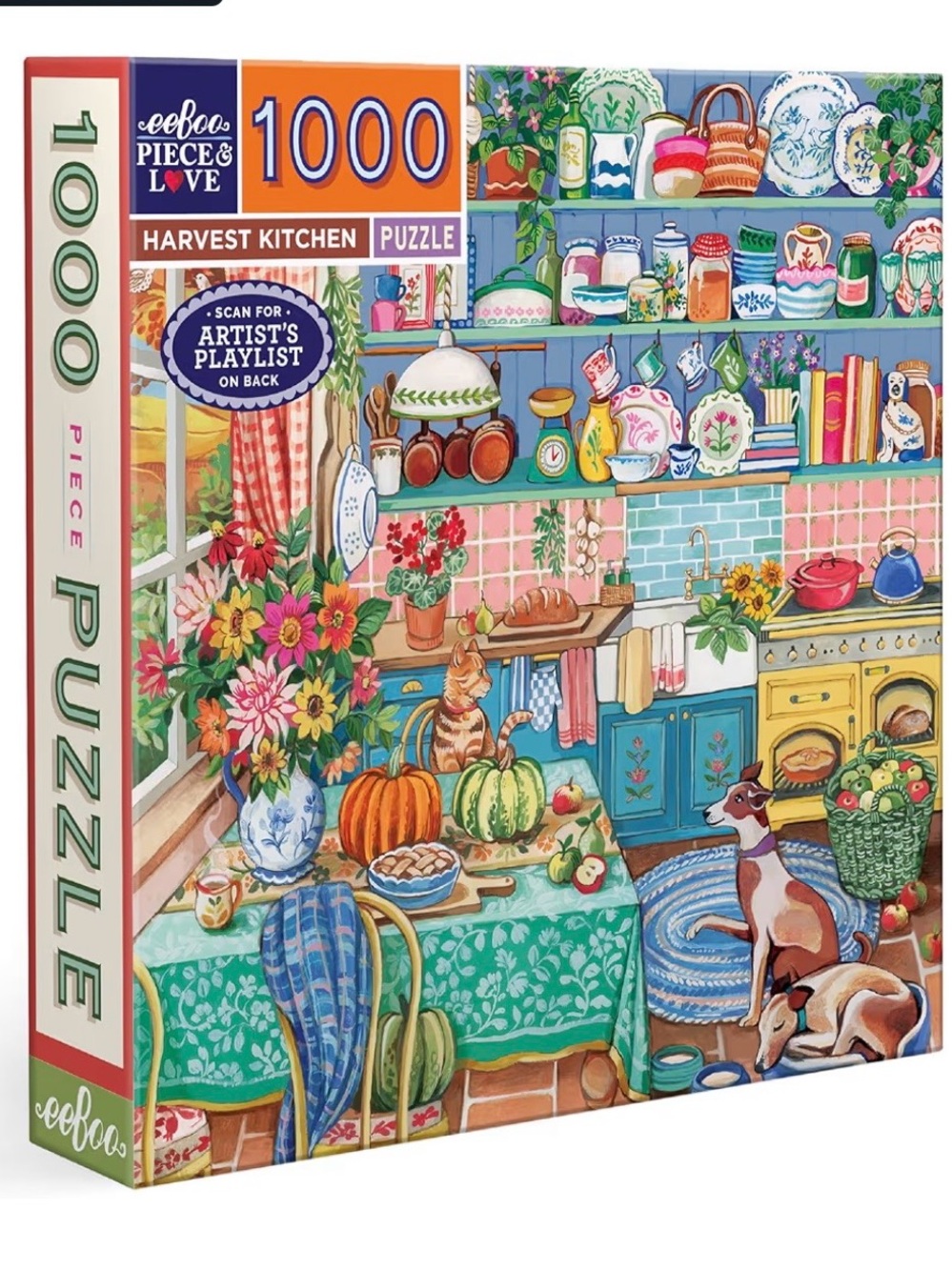 Eeboo 1000 Piece Jigsaw Puzzle Harvest Kitchen